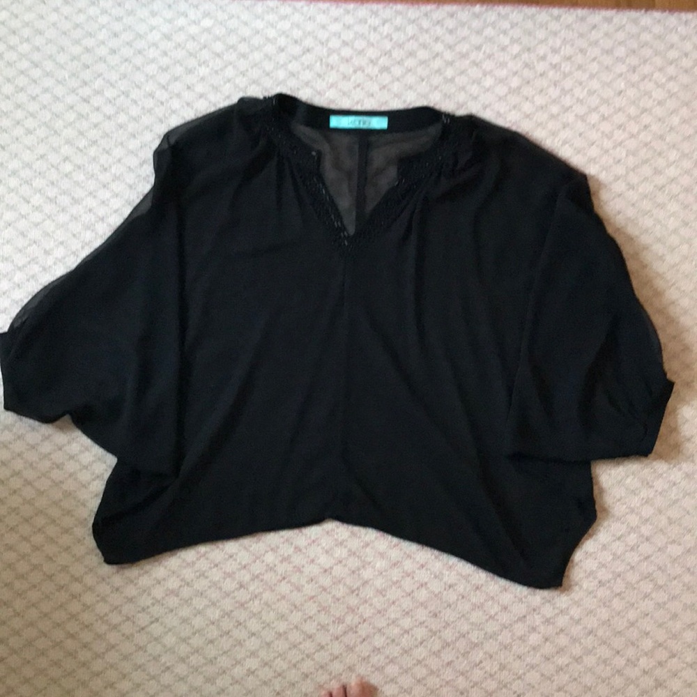 Black sheer flow-y tunic